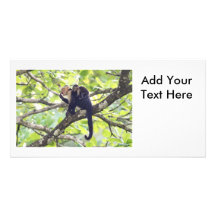 Macaco da mãe e do bebê cartão com foto personalizado