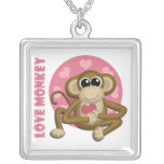 Macaco do amor - colar bonito do pendente do macac