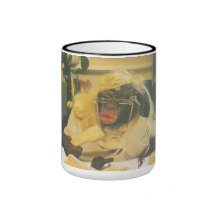 macaco engraçado da caneca