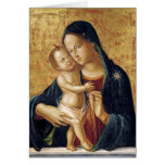 Madonna e a criança cartao