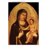 Madonna e criança cartao