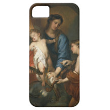 Madonna e criança com anjos iPhone 5 capas