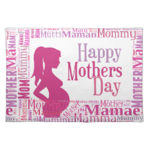 Mãe a ser esteiras de lugar do feliz dia das mães suporte para pratos