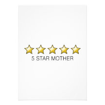 mãe de cinco estrelas - presentes do dia das mães convites personalizado
