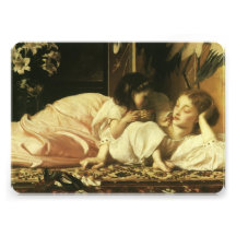 Mãe e criança, Leighton, arte do Victorian do vint Convite Personalizados