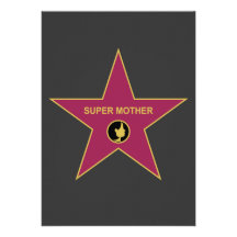 Mãe super - estrela da mãe de Hollywood Convite Personalizados