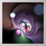 Mágica da meia-noite, poster abstrato do wallart d