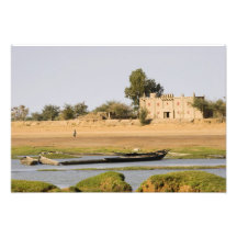 Mali, Djenne. Rio de Bani perto de Djenne Impressão Fotográficas