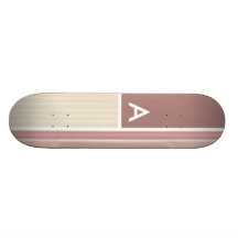 Malva, Brown, & listras verdes; Listrado Skateboard