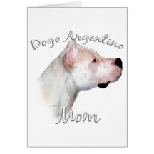 Mamã 2 de Dogo Argentino Cartão