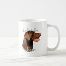 Mamã 2 de labrador retriever (chocolate) caneca