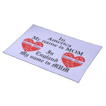 Mamã da maravilha/mãe Placemats atlântico transver Suporte Para Prato