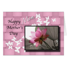 Mamã feliz Lotus do dia das mães floral Cartao