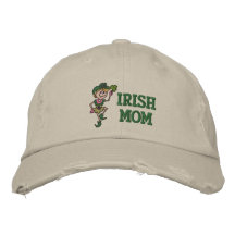 Mamã irlandesa chapéu bordado bones