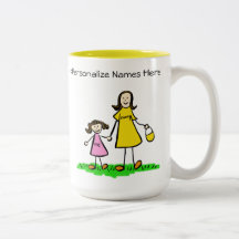 Mamães & mim caneca feita sob encomenda do present