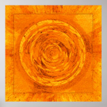 Mandala alaranjada poster