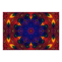 Mandala da cruz e da estrela impressão de fotos