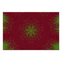 Mandala do Natal no vermelho e no verde Foto