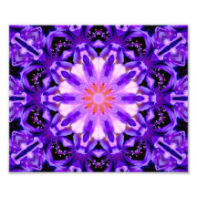 Mandala floral roxa do caleidoscópio artes de fotos