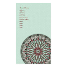 Mandala simples da beleza - cartão de visita verti