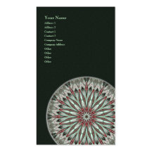 Mandala simples da beleza - cartão de visita verti