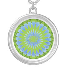 mandala verde e azul bijuterias personalizadas