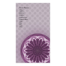 Mandala violeta das pétalas - cartão de visita ver