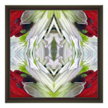 Mandela floral --Vermelho e branco Convites Personalizado
