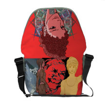 manga japão do desenho da menina & do menino bolsas mensageiro