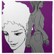 manga japão do desenho da menina guardanapos impresso