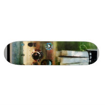 Mangueira e bocais brancos skateboard