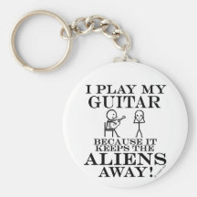 Mantem a guitarra ausente dos aliens chaveiros