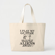 Mantem a guitarra ausente dos aliens bolsas para compras