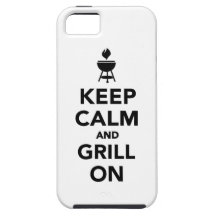 Mantenha a calma e a grade sobre iPhone 5 capa