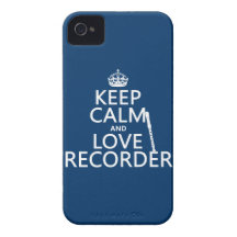 Mantenha a calma e ame o registrador (alguma cor d capas iPhone 4 Case-Mate