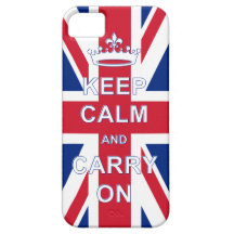 Mantenha a calma e continue com Union Jack Capa iPhone 5 Case-Mate