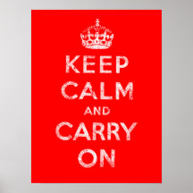 Mantenha a calma e continue poster