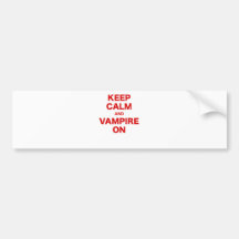 Mantenha a calma e o vampiro sobre adesivo