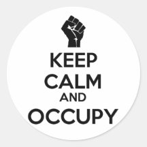Mantenha a calma e ocupe-a adesivo redondo