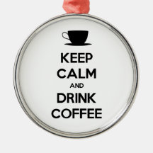 Mantenha café calmo e da bebida enfeites