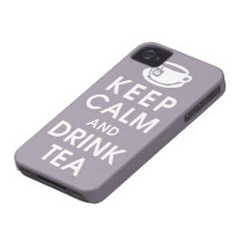 Mantenha caso calmo & da bebida do chá iPhone4/4S Capas iPhone 4