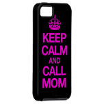 Mantenha caso calmo e da chamada da mamã do iPhone Capas iPhone 5 Case-Mate