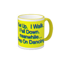 Mantenha na caneca da dança, amarela