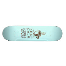Mantenha o café calmo da bebida skateboard