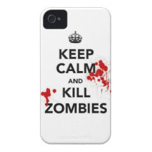 mantenha zombis calmos e do matar capa iPhone 4 Case-Mate