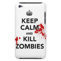 mantenha zombis calmos e do matar capa iPod Case-Mate