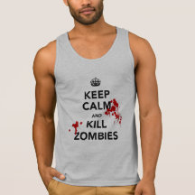 mantenha zombis calmos e do matar t-shirt