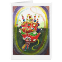 Mantilha tradicional coreana cartões