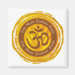 Mantra tibetana com símbolo de Aum Imas De Geladeira