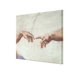Mãos do deus e do Adam Impressão De Canvas Esticadas